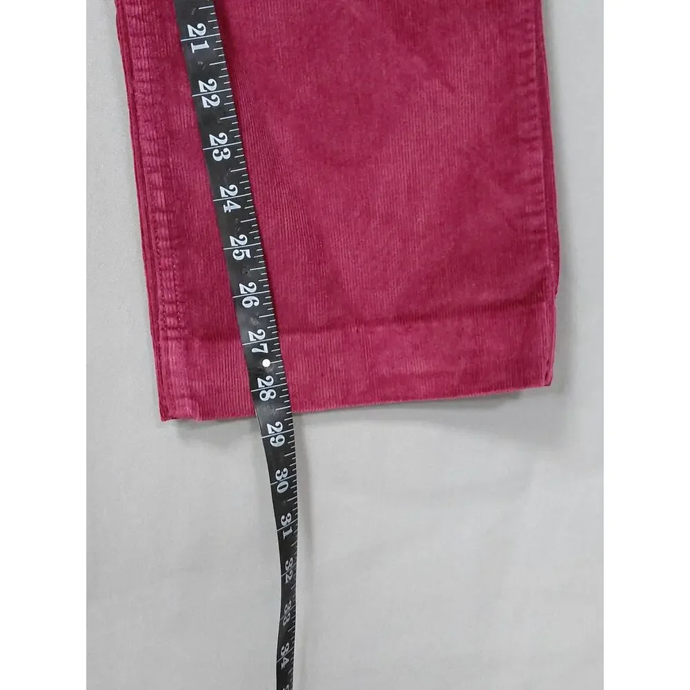Eddie Bauer Red Stretch Pants Women Size 6 Tall